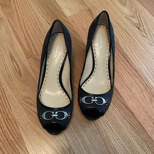 Coach Wedge Peep Toe Shoes